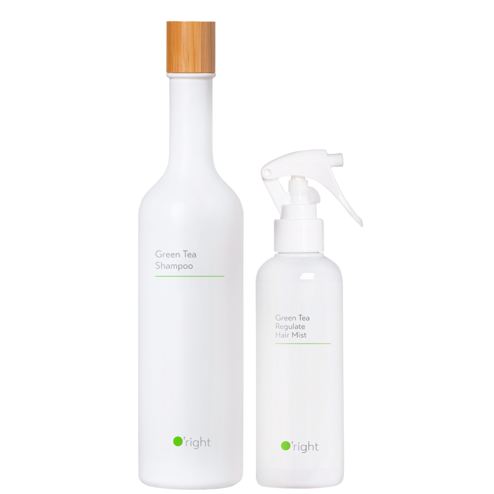 Комплект для увлажнения O'right Green Tea Duo «Зеленый чай»: шампунь и спрей
